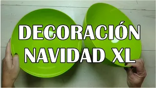 Decoración NAVIDAD con ensaladeras de plástico / CASCABELES tamaño XL