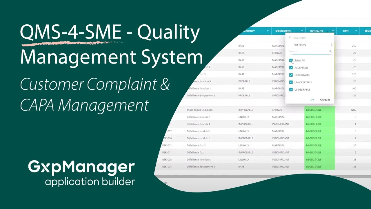 QMS-4-SME - Customer Complaint & CAPA