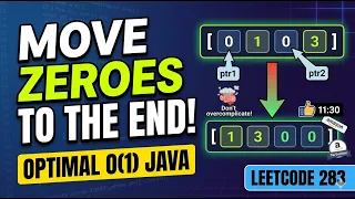 Move All Zeros to End of Array LeetCode 283 Java DSA Course