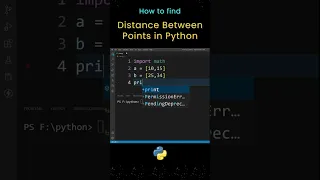 How to Find Distance Between Points in Python