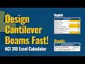 Cantilever Beam Design Calculator Using ACI 318 Step-by-Step Tutorial