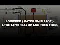 Logixpro Batch simulator 1-The tank fills up and then stops