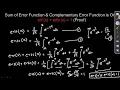 Sum of Error Function and Complementary Error Function is one derivewithsoumya