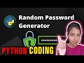 Random PASSWORD GENERATOR Program in Python Explained in Tamil 2024 How to generate password