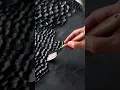3D Black Texture Abstract Painting Black Abstract Textured Wall Art 3D Plaster Art on Canvas