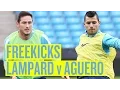 LAMPARD v AGUERO Training ground free kicks