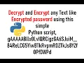 Learn how to Encrypt and Decrypt any Text using Python script