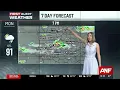 First Alert Forecast Spotty storms linger into the evening today and tomorrow