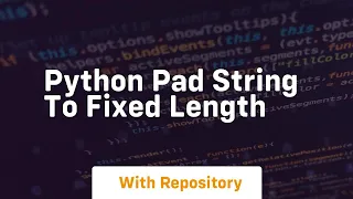 python pad string to fixed length