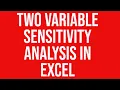 Two variable sensitivity analysis using data tables in Excel