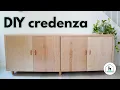 How to Build a Maple Plywood Credenza Sideboard Buffet Media Console