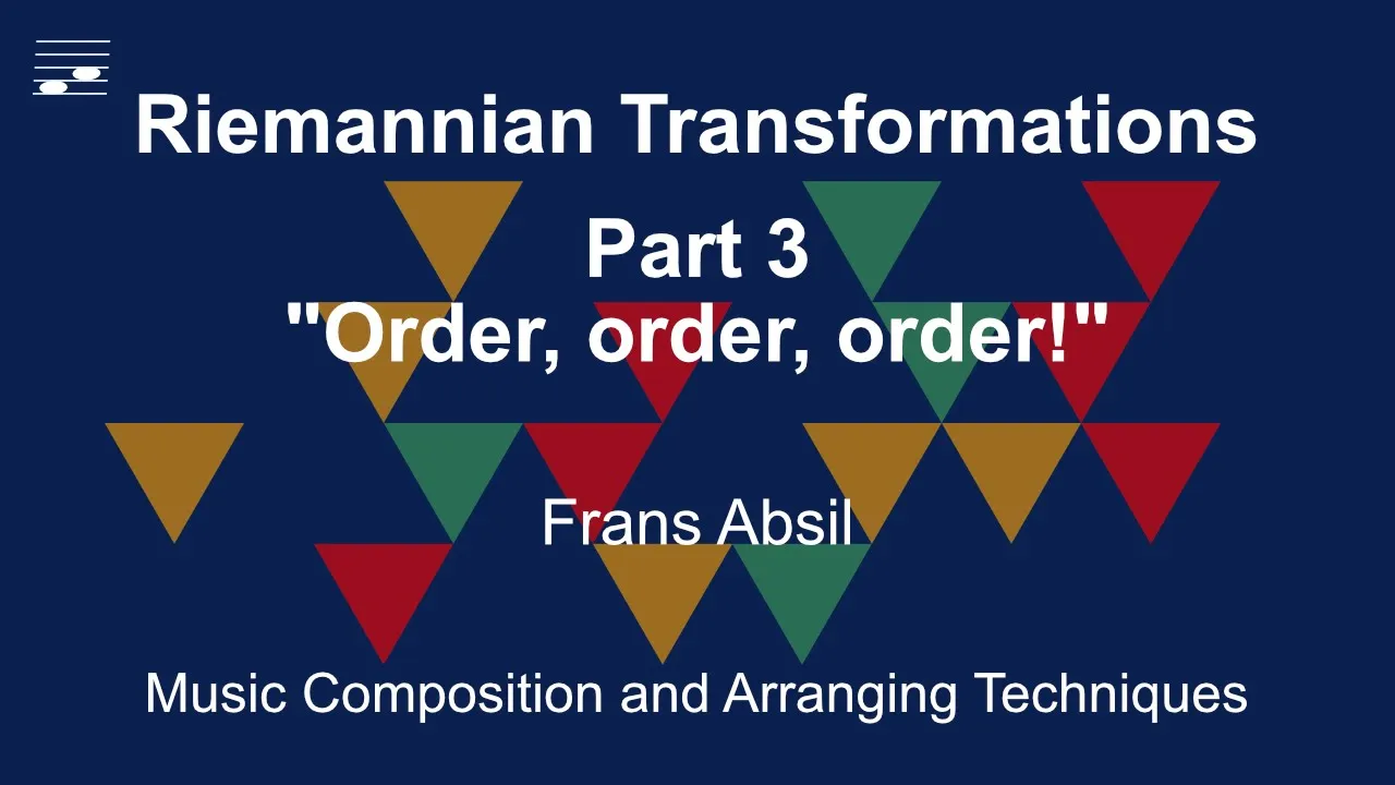 Riemannian Transformations: Part 3 "Order, order, order!"