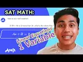 SAT MATH 1 Variable Linear Equations AceIt