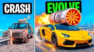 Every Time I Crash, My Rocket Car EVOLVES in GTA!