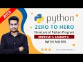Python Program Structure Module 1 Lesson 3 Python Programming Course Fidest Skills