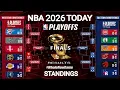 NBA Playoffs Standing Today 2026 NBA Standings Today NBA games today NBA Standings 2026 NBA