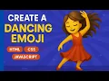 Dancing Emoji Girl Using HTML CSS JavaScript Fun Animation Project
