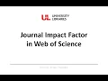 Journal Impact Factor in Web of Science