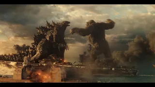 battle of the beasts at sea godzilla vs kong 2021 first battle