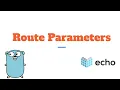 RESTful API in Golang using Echo - route parameters