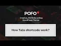 POFO WordPress Theme - How tabs shortcode work
