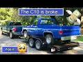 AMD cowl induction hood and another 700R4 The square body C10 is back on the road Episode 15