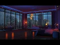 Download Lagu Listen to the quiet sound of rain in your cozy bedroom with a city night view.(8hours)