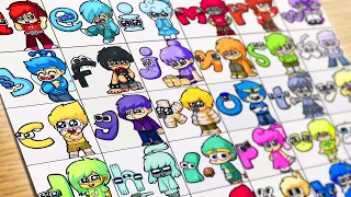 Drawing Alphabet Lore-Real Life ALL Lowercase Humanized Alphabet Lore Kids Complete Edition