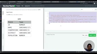 Population Density Difference SQL Aggregation HackerRank Solution