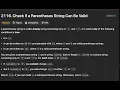 Leetcode 2116 Check if a Parentheses String Can Be Valid