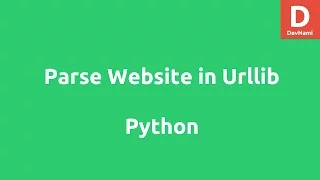 Parse Website with urllib in Python
