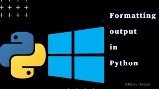 Formatting Output in Python format f-string output