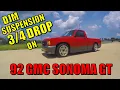 We lower our 1992 GMC Sonoma GT S10 with DJM Suspension Lower Control Arm Drop Kit