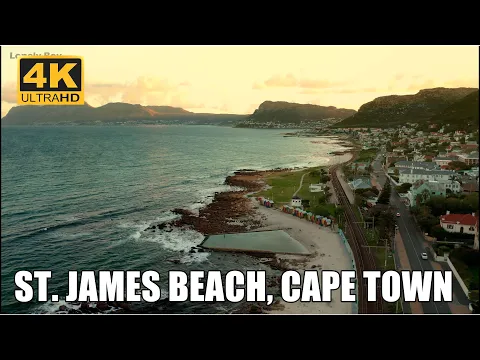 Download MP3 St. James Beach In Cape Town, South Africa - Drone View [4K]