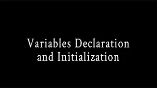 5 minutes understanding C Variables Declaration and Initialization