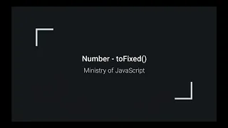 What is toFixed in JavaScript