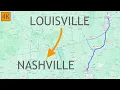 Driving Louisville Kentucky to Nashville Tennessee 4K - Road Trip Drive