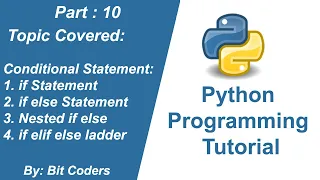 Python Tutorial for Beginners If Else statement Explained Bit Coders In Hindi