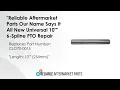 Universal 10 6-Spline PTO Repair Shaft 1- Dia fits Several Models