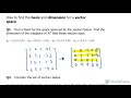Find the basis and dimension for a vector space