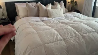 DWR Luxury Oversized King Down Comforter Hotel Style Duvet Insert w Ties Review So fluffy and soft