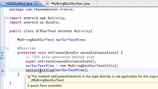 Android Application Development Tutorial 67 Setting up a SurfaceView class