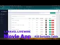 Laravel Livewire Tutorial Create Movie Website Add Sortable Columns and Make Beautiful Table