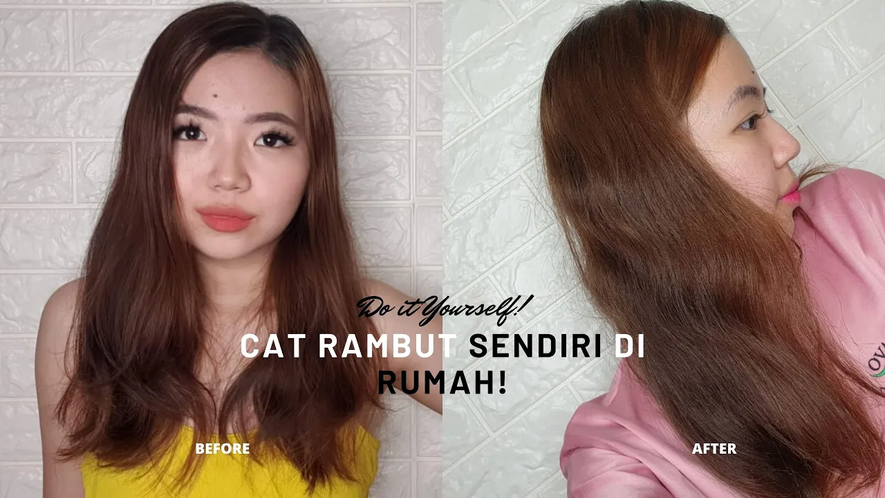 Ngecat rambut sendiri dirumah dan...