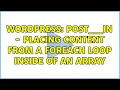 Wordpress post -