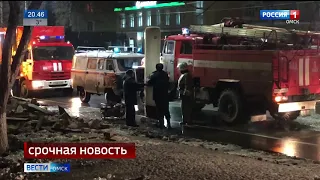 На проспекте Карла Маркса обрушилось бывшее  здание военных складов Минобороны
