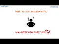 What are static block in java Static keyword in java Code Bode