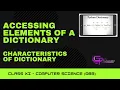 class 11 deletion pretty printing frequency of elements dictionary