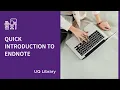Quick introduction to EndNote