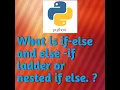 is if else statement in python is elif statement in python compare two number in python